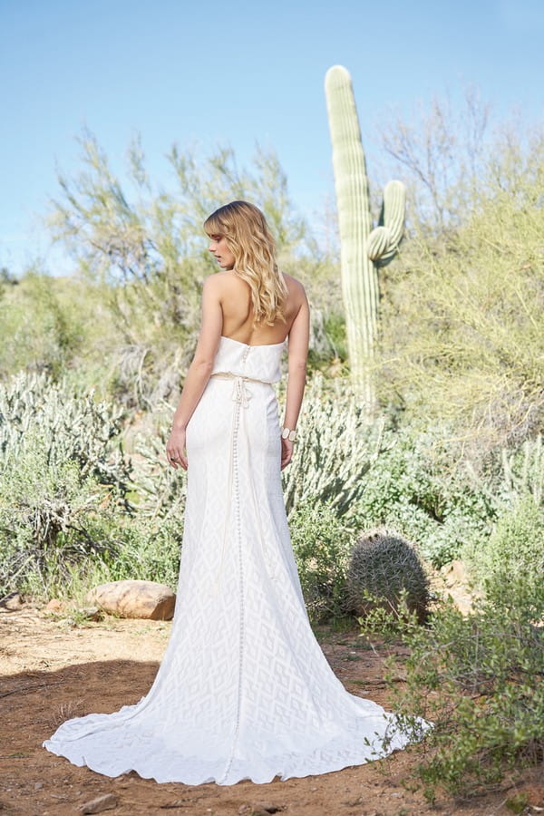 Back of 6522 Wedding Dress with Belt from the Lillian West Spring/Summer 2018 Bridal Collection