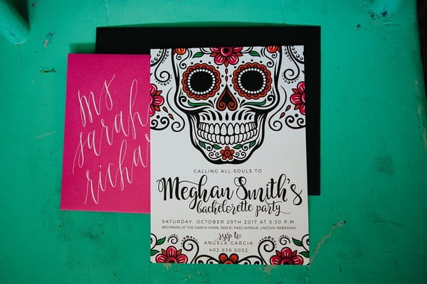 Day of the Dead hen party invitation
