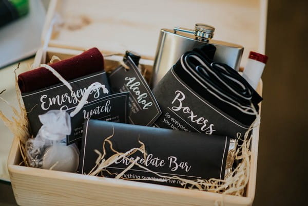 Contents of groom gift box