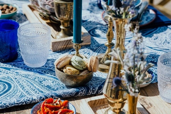 Macarons on wedding table