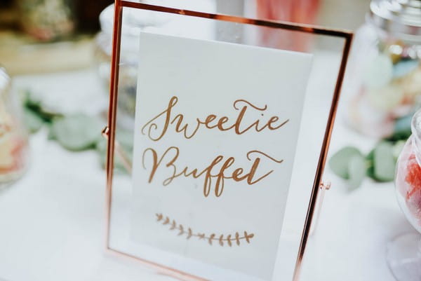 Sweetie buffet sign
