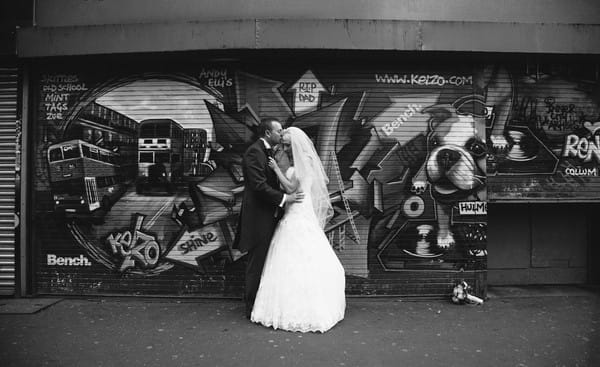 Bride and Groom in City Centre