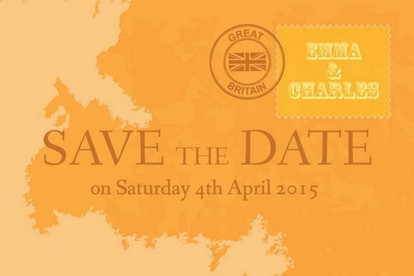 Map Travel Theme Save the Date