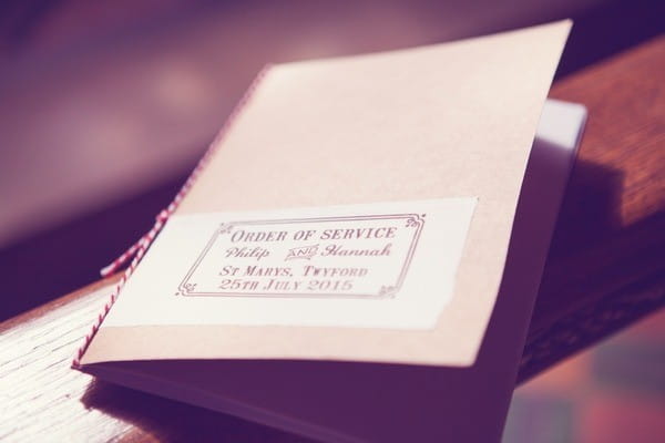 Order of Service Book