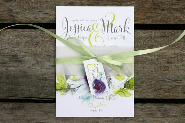 Passiflora Floral Wedding Invitation
