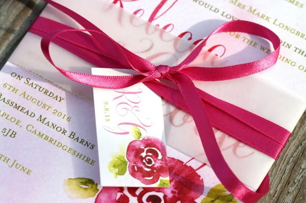 Rosa Floral Watercolour Wedding Invitation