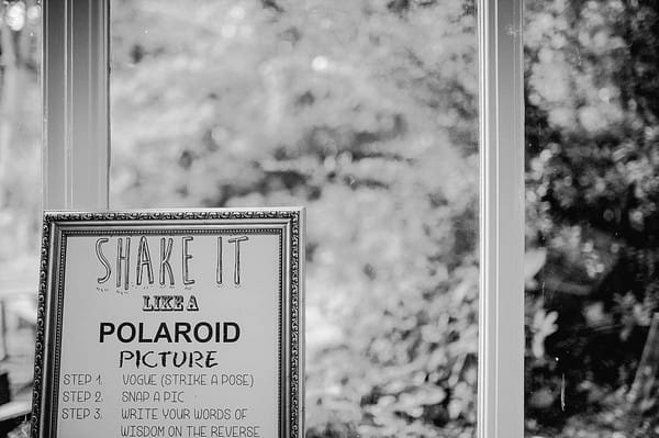 Shake It Like a Polaroid Picture Wedding Sign
