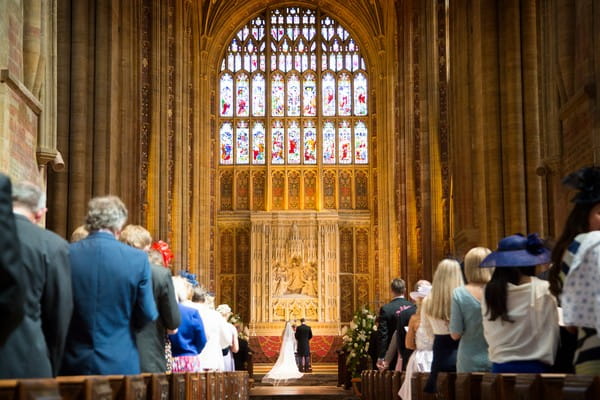 Wedding ceremony in Sherborne Abbey