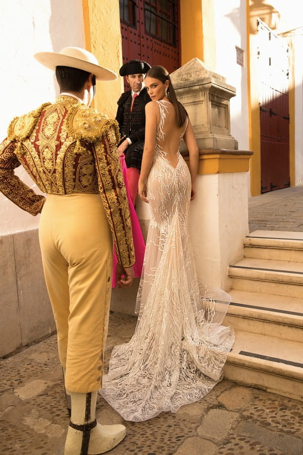 Back of 18-103 Wedding Dress from the BERTA Seville F/W 2018 Bridal Collection