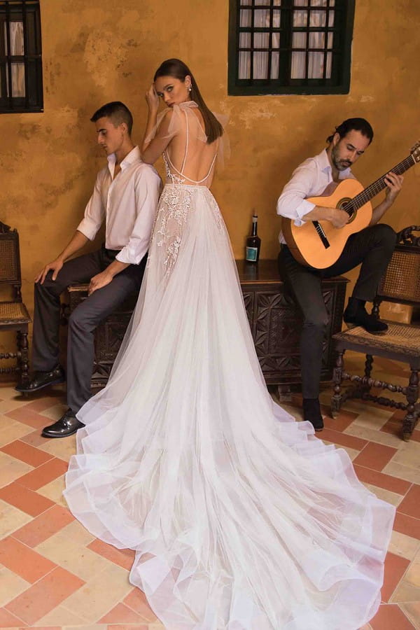 Back of 18-121 Wedding Dress from the BERTA Seville F/W 2018 Bridal Collection