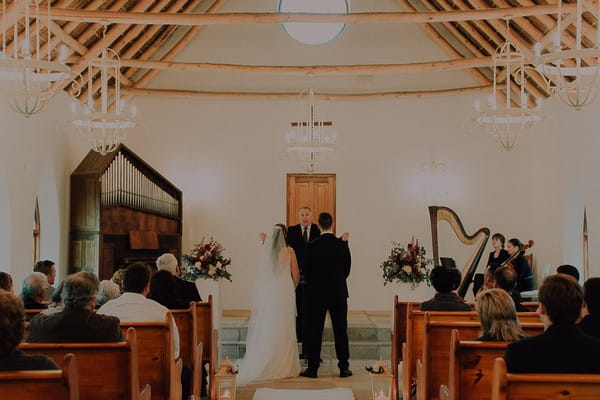 Wedding ceremony in St. Clement's Chapel at Vondeling vineyard