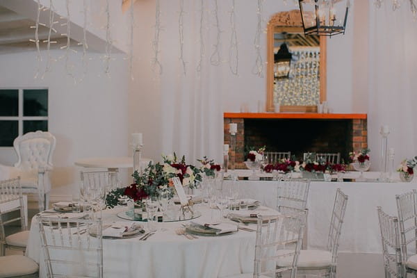 Wedding tables at Vondeling vineyard