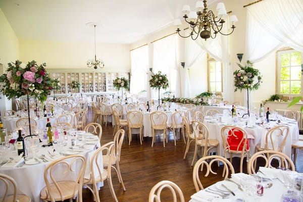 Wedding tables in Brympton House