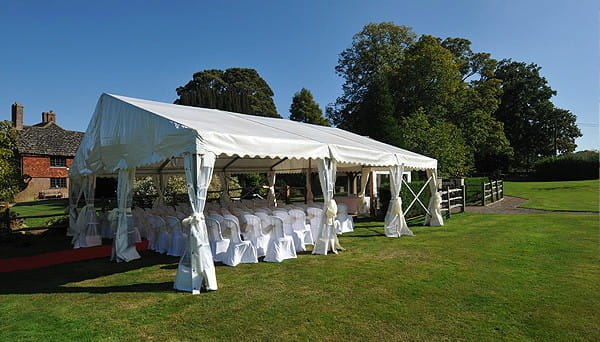 Open-Sided Marquee at Brewerstreet Farmhouse