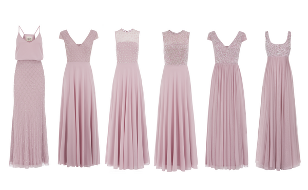 Styles of Pale Pink Bridesmaid Dresses from Motee Maids