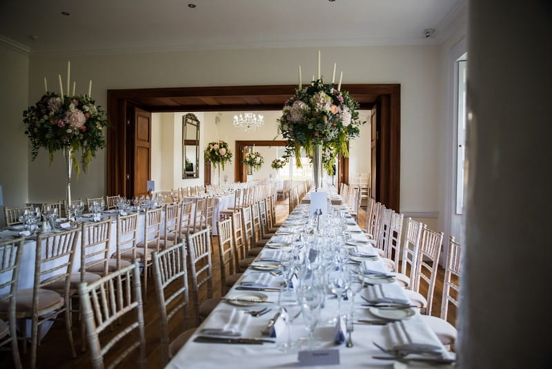 Wedding Breakfast Tables at Holbrook Manor