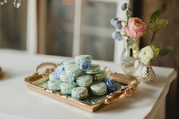 Light blue macarons