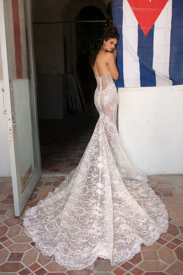 Back of 19-03 Wedding Dress from the BERTA Miami Spring/Summer 2019 Bridal Collection