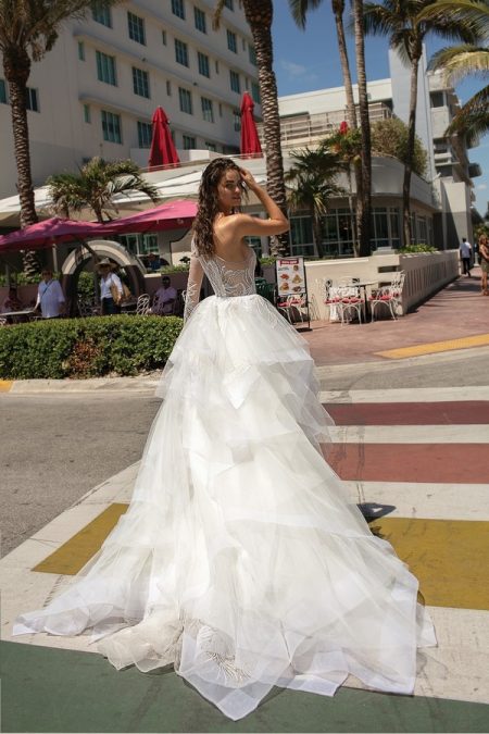 Back of 19-04 Wedding Dress from the BERTA Miami Spring/Summer 2019 Bridal Collection