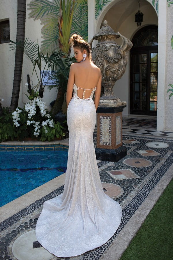 Back of 19-06 Wedding Dress from the BERTA Miami Spring/Summer 2019 Bridal Collection