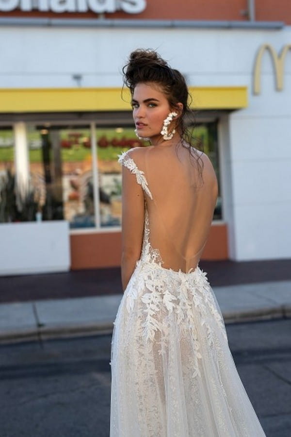 Back of 19-11 Wedding Dress from the BERTA Miami Spring/Summer 2019 Bridal Collection