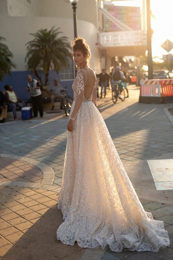 Back of 19-12 Wedding Dress from the BERTA Miami Spring/Summer 2019 Bridal Collection