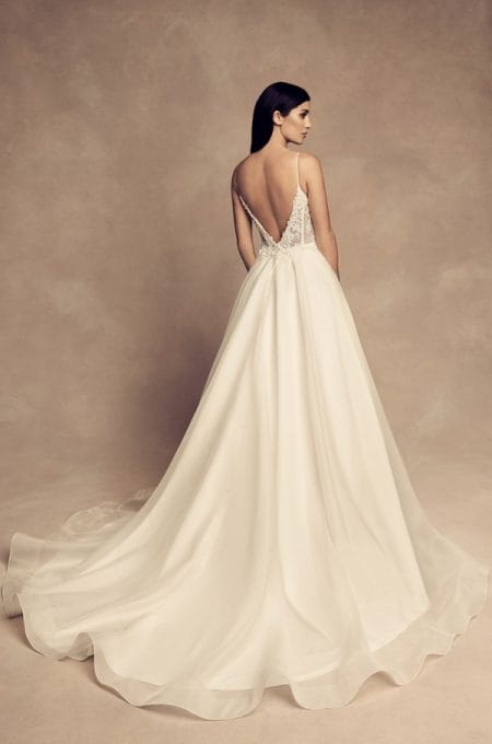 Back of 4802 Wedding Dress from the Paloma Blanca Fall/Winter 2018 Bridal Collection