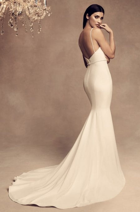 Back of 4805 Wedding Dress from the Paloma Blanca Fall/Winter 2018 Bridal Collection