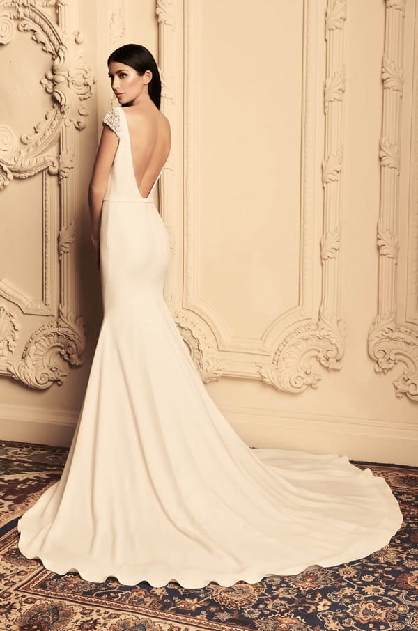 Back of 4807 Wedding Dress from the Paloma Blanca Fall/Winter 2018 Bridal Collection