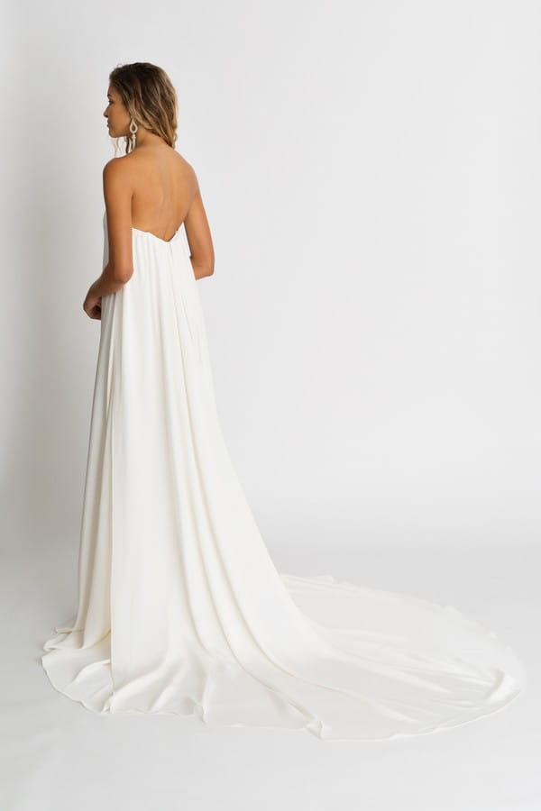 Back of Cohen Wedding Dress with Cape from the Alexandra Grecco The Magic Hour 2018 Bridal Collection