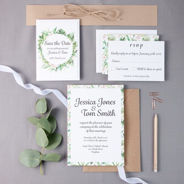 Franklin Floral Wedding Stationery Collection by Anna Jayne Designs