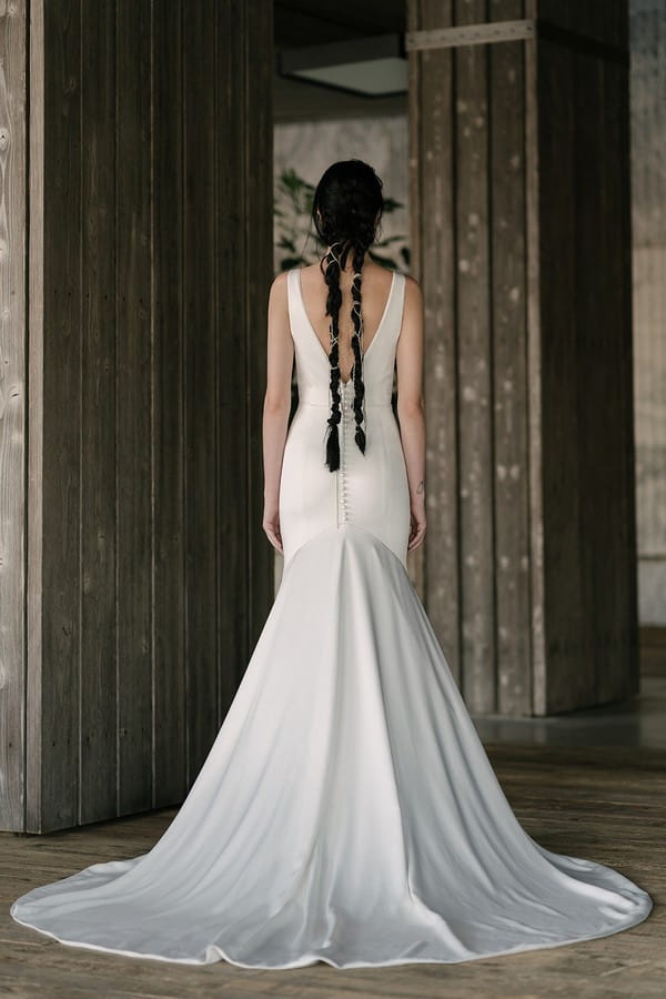 Back of Roberts Wedding Dress from the Rita Vinieris Rivini Spring 2019 Bridal Collection