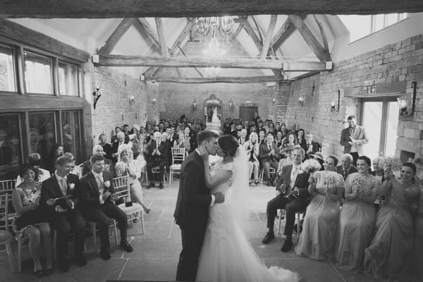 Wedding Ceremony in Thatch Barn at Blackwell Grange