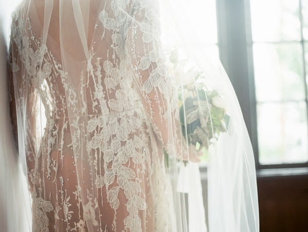 Detail on wedding dress