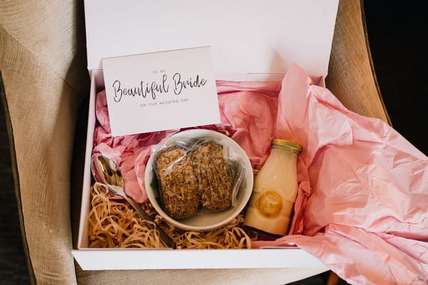 Bride's breakfast gift box from groom