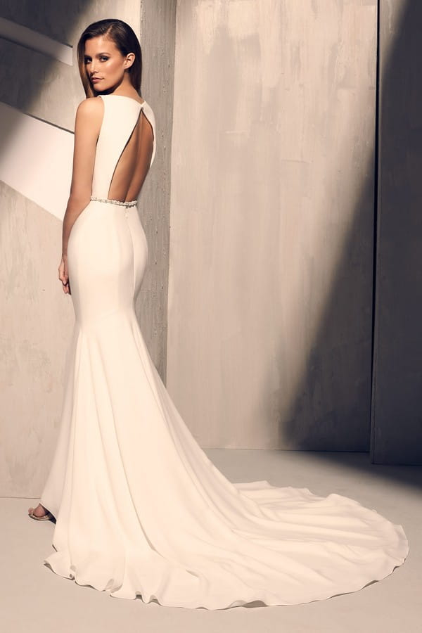 Back of 2200 Wedding Dress from the Mikaella Fall 2018 Bridal Collection