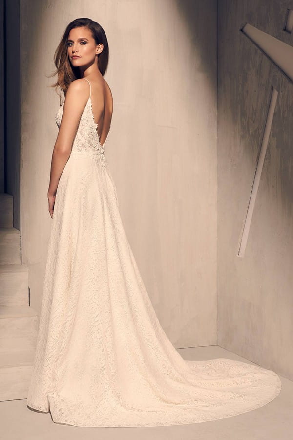 Back of 2201 Wedding Dress from the Mikaella Fall 2018 Bridal Collection