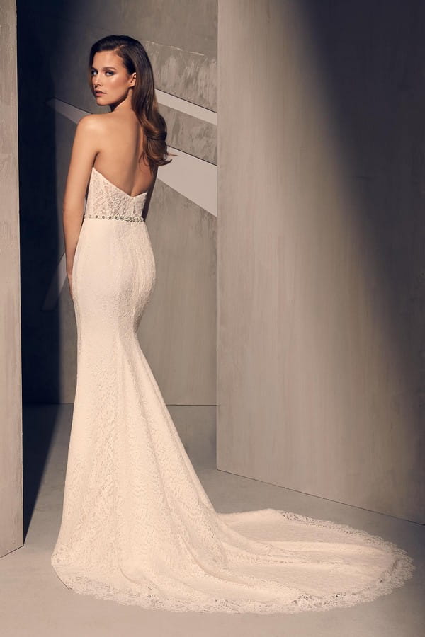 Back of 2209 Wedding Dress from the Mikaella Fall 2018 Bridal Collection