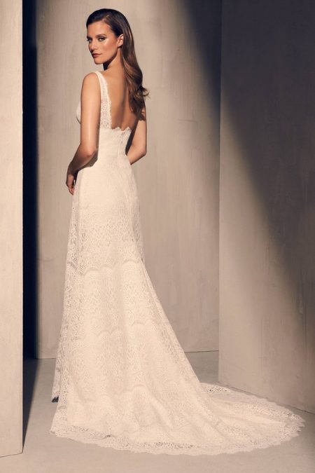 Back of 2217 Wedding Dress from the Mikaella Fall 2018 Bridal Collection