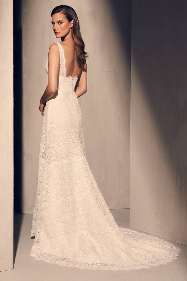 Back of 2217 Wedding Dress from the Mikaella Fall 2018 Bridal Collection