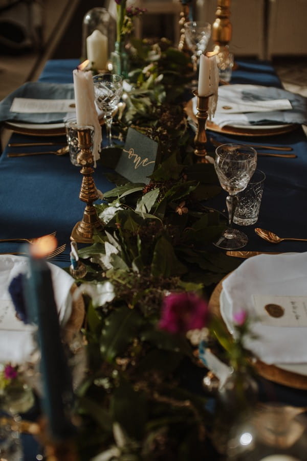 Foliage wedding table runner