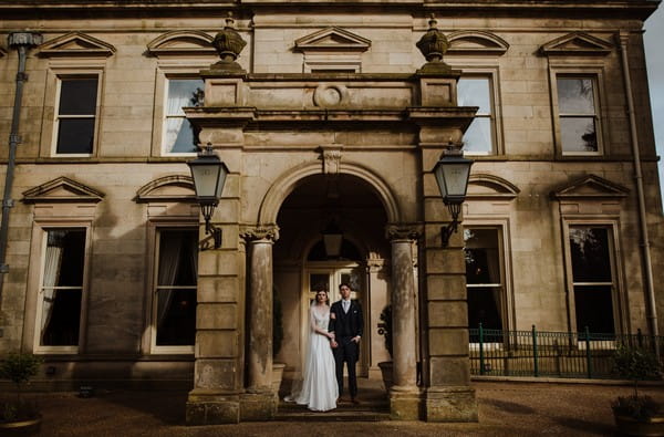 Bride and groom outside Kilworth House