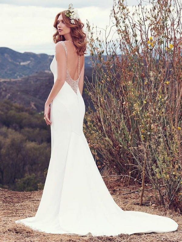 Maggie Sottero Evangelina wedding dress with back necklace