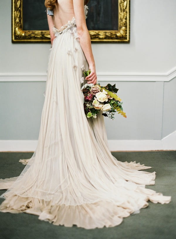 Bride holding bridal bouquet