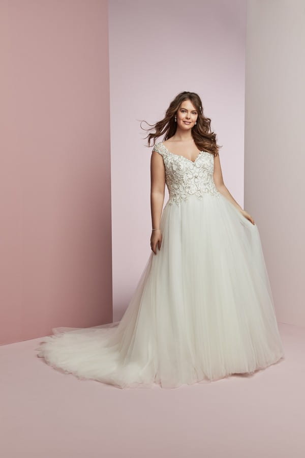 Bella Plus Size Wedding Dress from the Rebecca Ingram Camille Fall 2018 Bridal Collection
