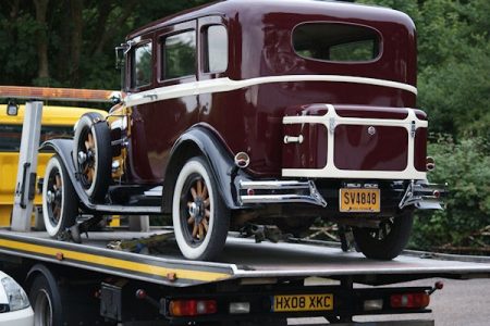 Broken Down Wedding Car on Recovery Truck