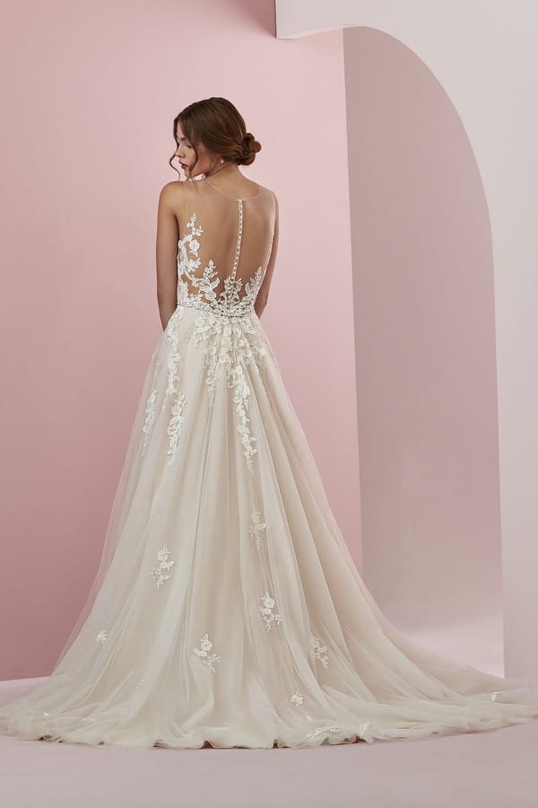 Back of Camille Wedding Dress from the Rebecca Ingram Camille Fall 2018 Bridal Collection