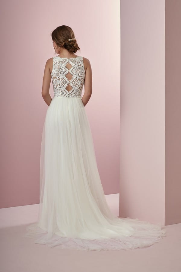 Back of Connie Wedding Dress from the Rebecca Ingram Camille Fall 2018 Bridal Collection