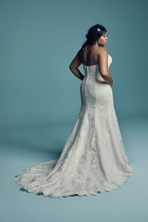 Back of Freida Plus Size Wedding Dress from the Maggie Sottero Lucienne Fall 2018 Bridal Collection