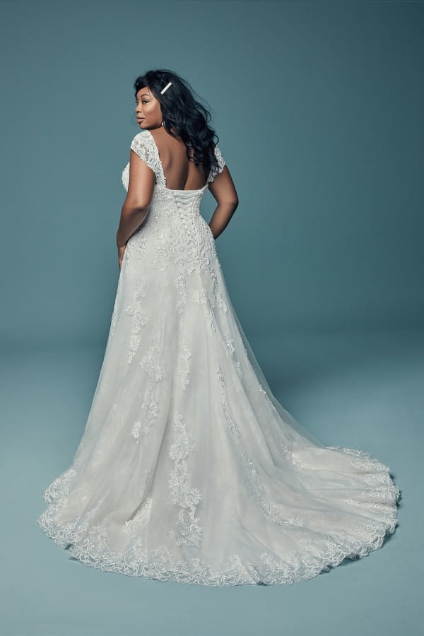 Back of Gail Plus Size Wedding Dress from the Maggie Sottero Lucienne Fall 2018 Bridal Collection